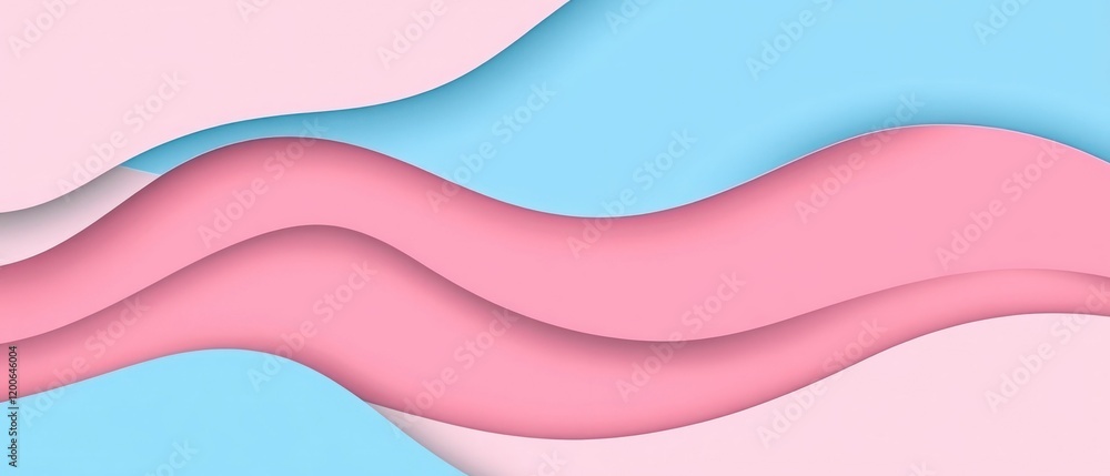 Poster a vibrant wave design with smooth curves, showcasing a dynamic blend of colors and modern vector art