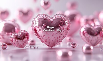Fototapeta premium Red Love Model, Valentine's Day Card Background