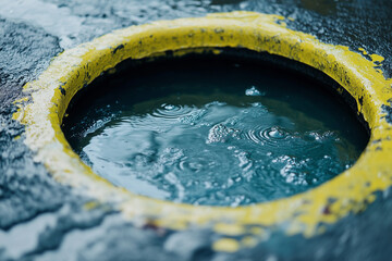Chemical Drain in Factory Yard with Proper Toxic Effluent Disposal System