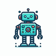 blue screen robot with a white background