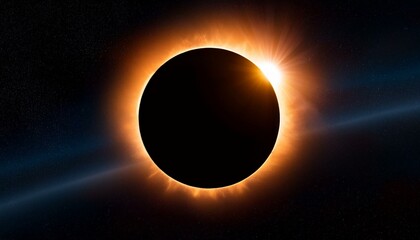 Annular solar eclipse, a celestial spectacle of light and shadow.