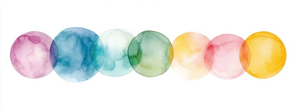 Watercolor Circles Graphic Design Minimalistic Soft Palette