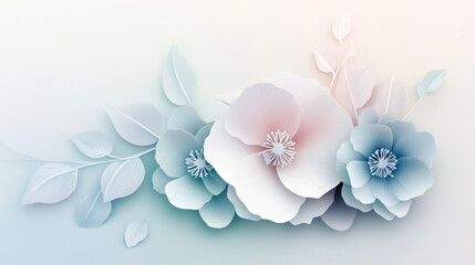 pastel color flowers illustration wallpaper background