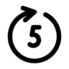 5 10 15 second forward backward vector illustration style