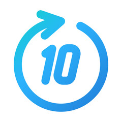 5 10 15 second forward backward vector illustration style