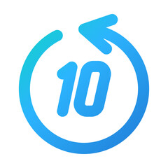 5 10 15 second forward backward vector illustration style