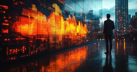 Hispanic Female Data Scientist Presenting Risk Management Insights on Digital Screen in Modern Office with Diverse Team