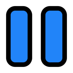 Pause icon vector illustration style