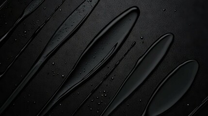 Dark and Dramatic Black Liquid Texture Design