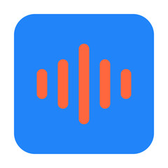 Voice wave icon vector illustration style