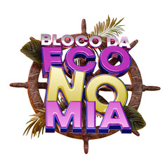 Selo 3D Colorido de Carnaval com Estilo Festivo e Vibrante