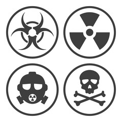 radioactive material flat symbol