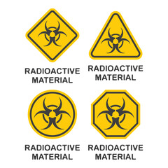 radioactive material flat symbol