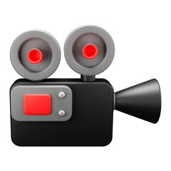 Fototapeta premium 3d icon render of a camera for cinematography