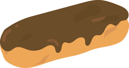 チョコレートのかかったエクレア