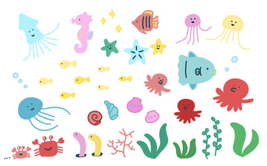 海の生き物＿カラフル