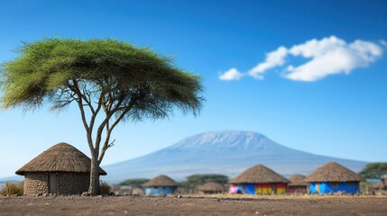 African Village near Kilimanjaro