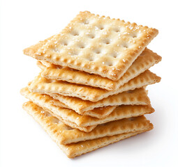 Neatly arranged saltine crackers