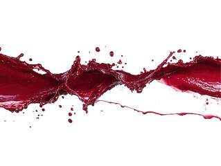 Dynamic red liquid splash transparent background high-resolution image artistic concept