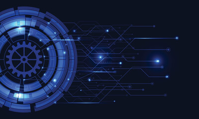 Obraz premium digital technology and engineering, digital telecoms concept, Hi-tech, futuristic technology background