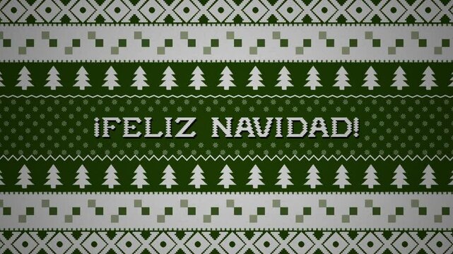 Fondo navide&ntilde;o de estilo su&eacute;ter feo con el texto "Feliz Navidad" 