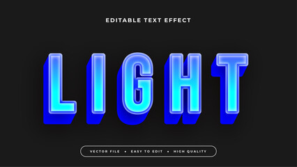 light editable text effect 3d gradient typography design
