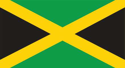 Illustration of Jamaica national flag