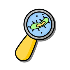 antibacterial property icon, protection against bacteria, stop virus, flat symbol - vector illustration