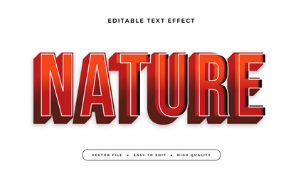 nature editable text effect 3d gradient typography design