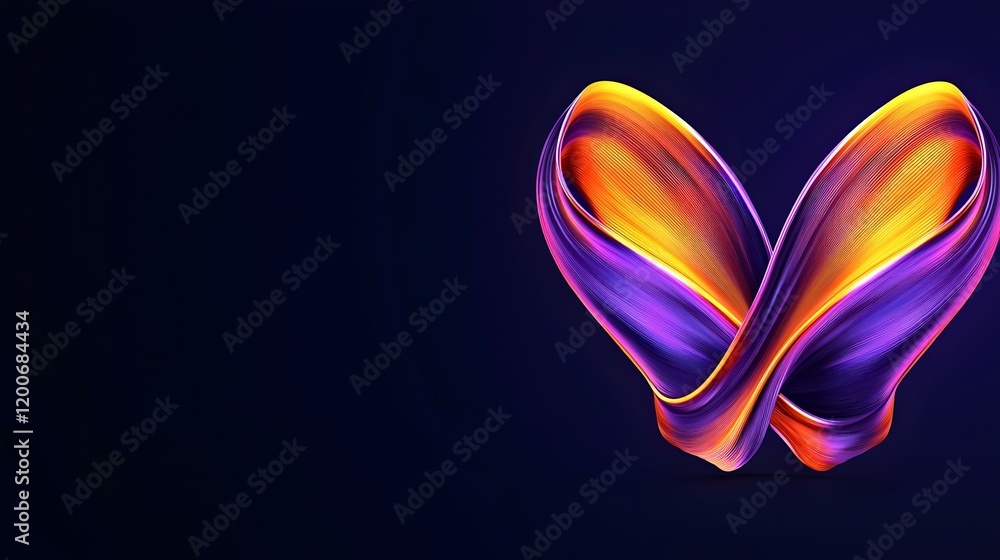 Aufkleber dynamic abstract light trails weaving through a dark expanse, creating a sense of movement and energ