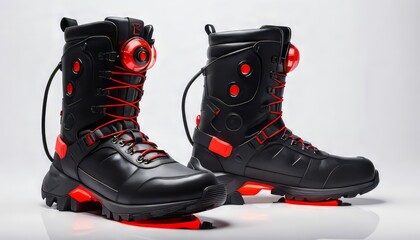 Cyberpunk Platform Shoes with Futuristic Design with LED Lights