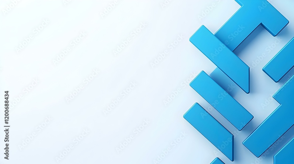 Poster abstract blue arrows ascend within a digital landscape, symbolizing progress and innovation, creatin