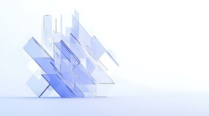 Fototapeta premium Abstract blue arrows ascending, dynamic shapes conveying progress and innovation, vibrant hues reflecting modern digital themes, energetic composition.