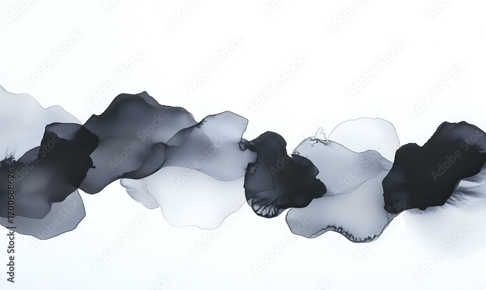Aufkleber fluid ink composition, intricate patterns emerge through delicate shading, evoking a sense of depth 