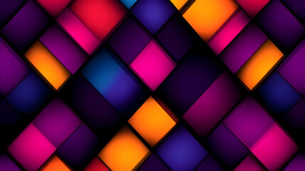 Fototapeta premium Vivid Geometric Shapes Form a Dynamic and Colorful Abstract Background Design.