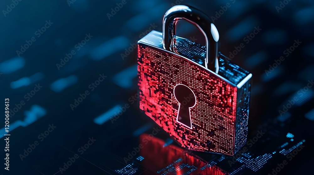 Poster abstract data security, a visual exploration of digital protection concepts, featuring interconnecte