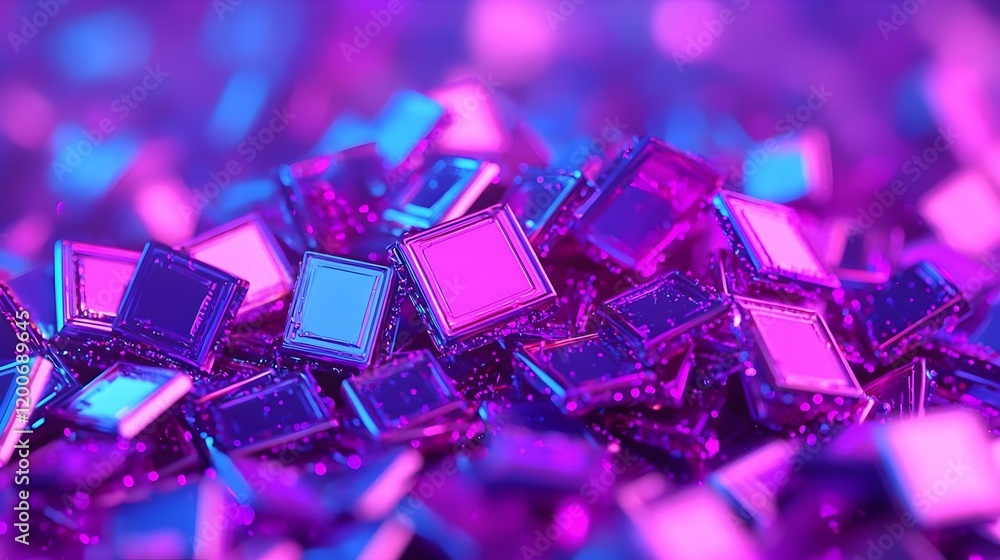 Poster twinkling luminescence, an abstract display of shimmering lights creating a mesmerizing dance of col