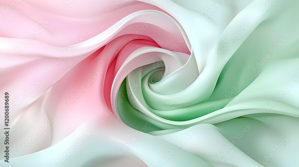 Poster interwoven affection, a vibrant display of swirling hearts symbolizing interconnected love and unity