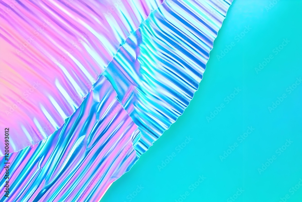 Aufkleber iridescent holographic abstract background creates a colorful visual with copy space