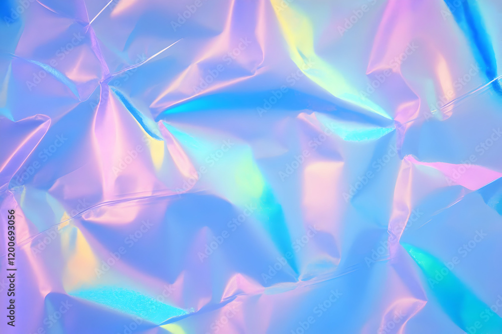 Poster iridescent holographic abstract background creates a vibrant and colorful display