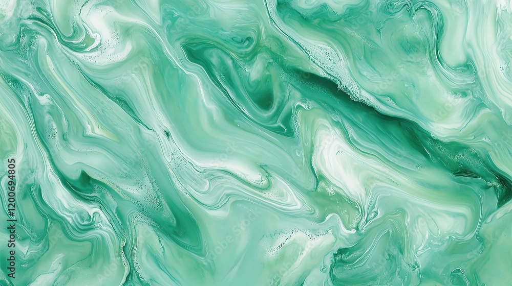 Aufkleber abstract marble swirls: a mesmerizing display of flowing swirls, merging shades of turquoise and tea