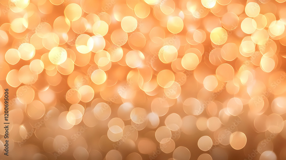 Aufkleber abstract background shows soft glowing golden lights with a bokeh effect, creating a warm and festiv