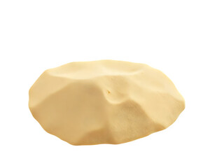 Soft, Light Beige, Abstract Shape Against Black Background