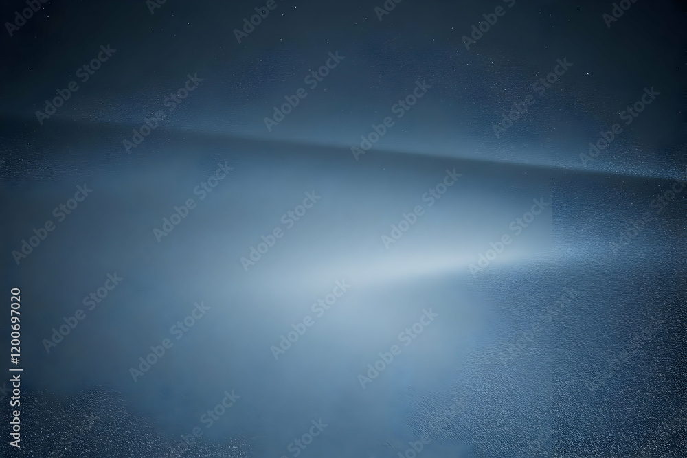 Poster abstract background with subtle light beam and textured surface gently illuminates dark blue canvas