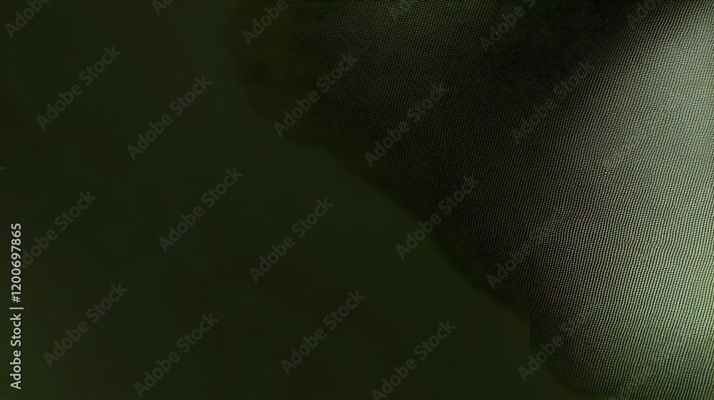 Poster close-up macro photo of green textured fabric shows detailed grid pattern with soft focus