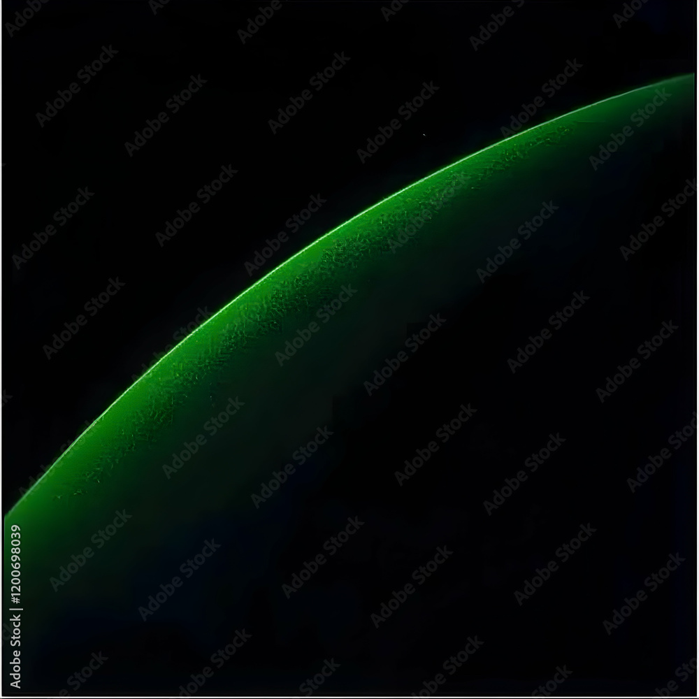 Poster abstract green curve illuminates dark background with subtle textures and gradient beautifully