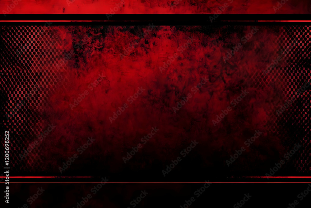 Poster dark red abstract background with subtle grid pattern and red lines creates a moody vibe