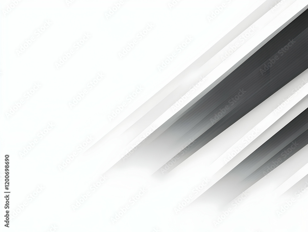 Poster abstract background with diagonal lines in gray and white creates dynamic visual interest.