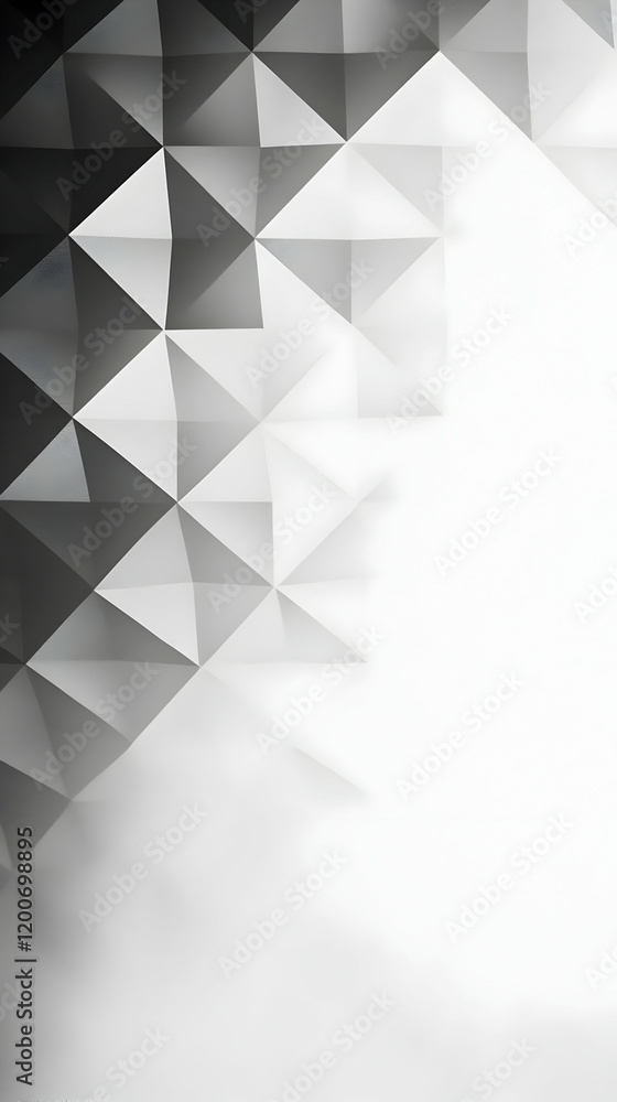 Poster Abstract Background with Triangular Geometric Shapes Fading to White