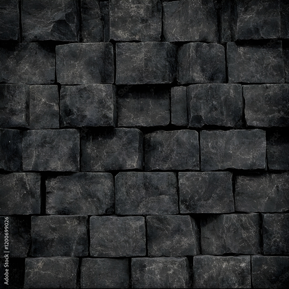 Poster dark stone wall texture forms a rugged and textured surface with rustic appearance.